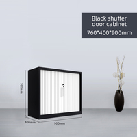 Armoire de classement métallique moderne, durable et écologique à 2 portes, verrouillable, avec porte à volet roulant latéral, pour appartement et salon