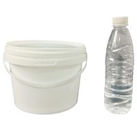 Vente en gros d'usine seau en plastique de qualité alimentaire de 4L avec couvercle seau en plastique transparent recyclable personnalisé pour la nourriture