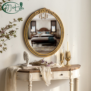 Espejo Decorativo Redondo Estilo Corte, Bronce Shabby Chic, Hecho a Mano, para Dormitorio o Vestidor - Product Image 4