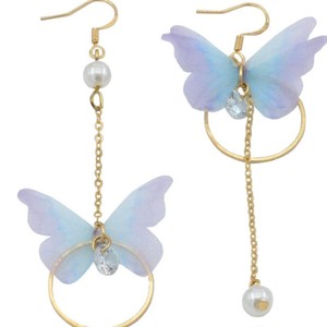 2020 asimétrico mariposa pendientes anillos pendientes circón - Product Image 1