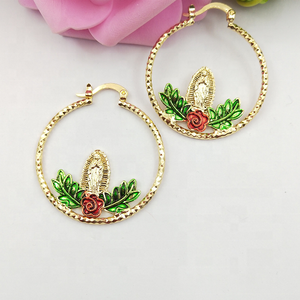 ต่างหูห่วงใหญ่รูปพระจันทร์ประดับเพชรซิคอนทอง 14K ราคาโรงงานขายส่ง เหมาะสำหรับเป็นของขวัญงานแต่งงาน - Product Image 6