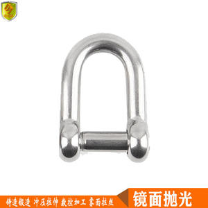 Manille en acier inoxydable de type D, motif hexagonal interne, tête plate en forme de U pour usage maritime - Product Image 5