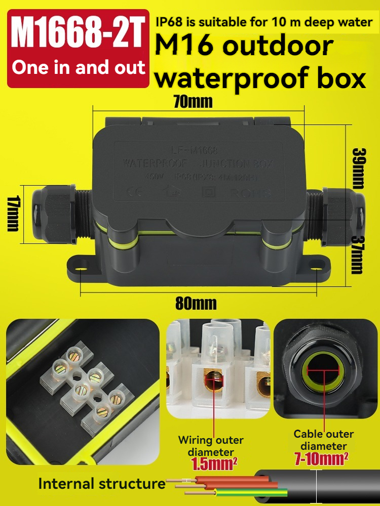 Mini hinge [1 in 1 out] external 7-10mm