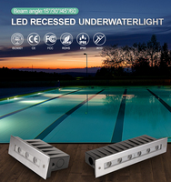 316 Stainless Steel Pool Lamp Recessed Linear Light In-ground Light RGB Color-Changing IP68 DC24V 3W 6W 9W