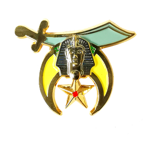Épinglette maçonnique 3D en or de qualité supérieure |   Badge de la Fraternité maçonnique 2,6*2 cm |   Emblème de la Pyramide de la Terre Sainte BLM13 - Product Image 1