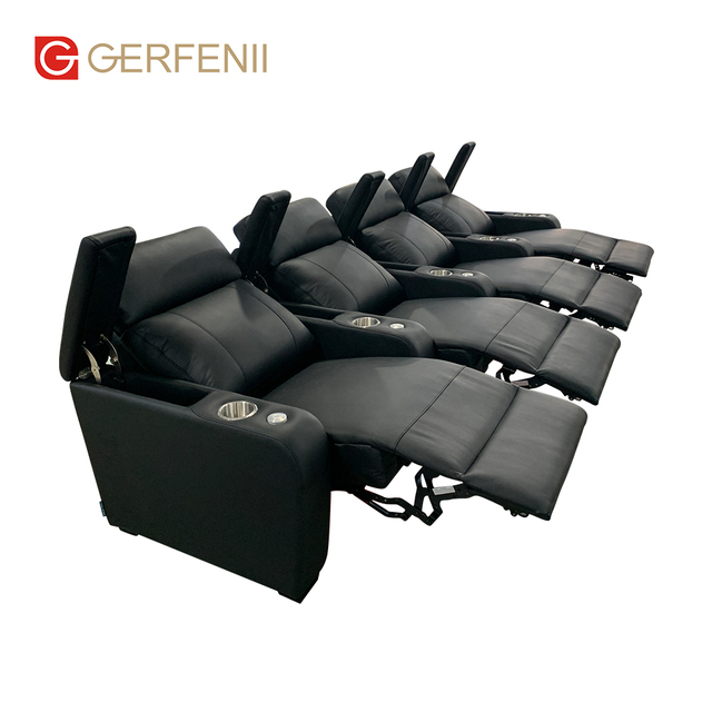 Home Theater Seating Furniture Recliner American Genuine Leather Recliner Sofa Set