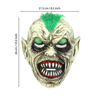 Pafu poisson d'avril blague accessoire masque facial effrayant le jour des morts accessoires de costume de fête fantôme visage masque effrayant