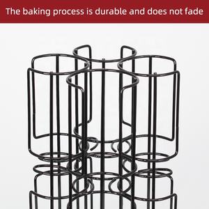 Support de rangement moderne en acier noir pour dosettes de café, avec rotation à 360 degrés, pour la cuisine domestique - Product Image 3