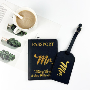 <span class=keywords><strong>Porte</strong></span>-bandes de voyage transfrontalier pour mariage, en cuir PU respirant, avec cordon, logo <span class=keywords><strong>personnalisé</strong></span>, <span class=keywords><strong>porte</strong></span>-étiquette de <span class=keywords><strong>bagage</strong></span> et <span class=keywords><strong>porte</strong></span>-cartes en papier - Product Image 4