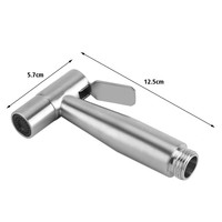 Kit de douche WC en acier inoxydable pour hygiène féminine, avec buse pressurisée, pistolet de pulvérisation pour chasse d'eau et pommeau de douche mural chromé