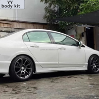 Kit de Carrocería Completo para Honda Civic 2006-2011, Actualización a Modelo Mugen FD2 TR RR con Parachoques Delantero y Trasero, Faldones Laterales y Alerón