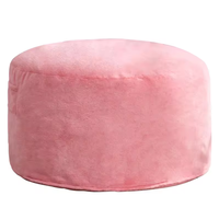 Fauteuil pouf rond en velours côtelé, siège individuel, canapé paresseux portable pour salon, garnissage en éponge, couleur personnalisable, option de taille personnalisée