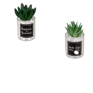 Mini combinaison de plantes en pot artificielles INS vent transfrontalier maison Simulation plante verte succulente petit bonsaï - Product Image 3