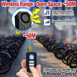 Sistema de Alarma Inalámbrico a Prueba de Agua para Bicicleta, Control Remoto, Sensor de Seguridad Antirrobo, 7 Niveles de Sensibilidad - Product Image 5