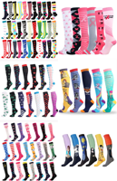 Chaussettes de compression en bambou unisexes 15-20 mmHg, chaussettes de compression en bambou énergisantes, actives, graduées, anti-fatigue