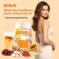OEM ODM Borun Thé aux fleurs pour l'amélioration mammaire 150g 5x30 sachets par sachet Nourrit la beauté Anti-oxydation Repulpe les seins Eau chaude/froide