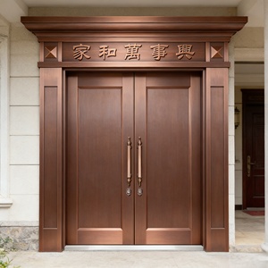 <span class=keywords><strong>Puerta</strong></span> Antirrobo de <span class=keywords><strong>Doble</strong></span> <span class=keywords><strong>Hoja</strong></span> de Acero Laminado en Frío para Entrada de Villa, Alta Resistencia, Impermeable, Duradera, Diseño Clásico - Product Image 5