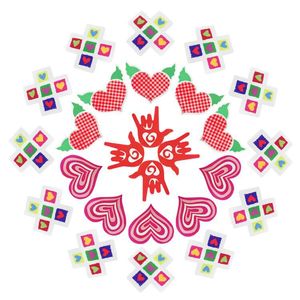 Cache-tétons roses en gros, motif cœur, autocollants pour seins, cache-tétons adhésifs sexy en forme de cœur - Product Image 2