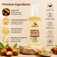 Huile d'Argan du Maroc de Qualité Supérieure, Fabricant en Gros de Marque Privée, Sérum Capillaire Naturel Hydratant pour Cheveux Secs et Abîmés