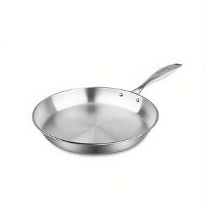 Poêle à frire en acier inoxydable Db 32 cm, antiadhésive, compatible induction, design moderne pour cuisine ou hôtel - Product Image 1