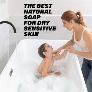 Nieuwe Private Label Gratis Monster Alle Natuurlijke Handgemaakte Zeep Lavendel Geitenmelk Zeep Bar Zacht Voor <span class=keywords><strong>Baby</strong></span> Bad Droge Gevoelige huidverzorging - Product Image 2