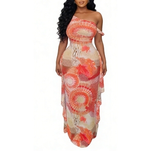 layered green dress Morgan Tiered Dress