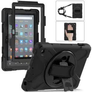 Kids Tablet Protector Shell Silicone Shockproof Soft Tablet Cover Case For Kindle Fire 7 2022