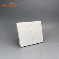 Interruptor de Luz Curvo con Acabado Cepillado, Diseño 2025, Enchufe Blanco BS1363 de 3 Vías y 20A, Material de PC con NFC para Decoración del Hogar y Hoteles