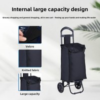 Chariot de courses pliable personnalisable, chariot de transport portable pour pique-nique, camping, extérieur