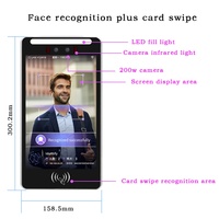 Dispositivo de Control de Acceso Tendcent TM-P1 con Pantalla LCD de 10.1 Pulgadas, Reconocimiento Facial Biométrico, Visión Nocturna, Audio Bidireccional y Android 11