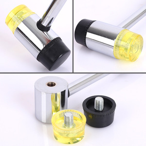 Martillo de goma de doble cabeza con punta sólida de acero para golpear y teñir puertas, ventanas y vidrios de suelo - Product Image 5