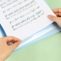 Porte-partitions A4 en PP à trois volets - Conception extensible à 6 pages avec poches d'annotation, plusieurs couleurs, pour la pratique et les performances au piano
