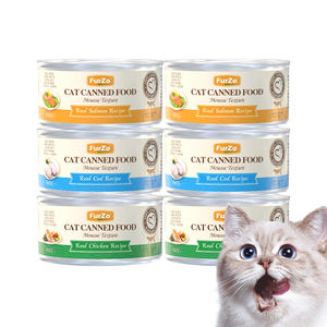 Comida para Gatos en Lata de 85g, Golosinas para Gatos con Sabor a Bacalao, Alto Contenido de Proteínas, Nutritivas, con Sabor a Pollo y Carne, Golosinas para Mascotas a Base de Carne - Product Image 1