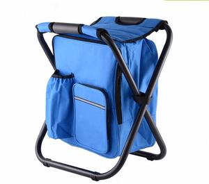 Multifunctional Outdoor Portable Insulated Foldable Cooler Bag with Iron <b>Chair</b> Garden Camping Hiking Fishing Seat <b>Backpack</b> - Product Image 2