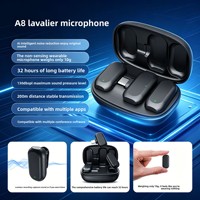 Nouveau microphone cravate sans fil 2.4G avec suppression de bruit IA, autonomie ultra-longue, clip magnétique pour diffusion en direct et vidéo