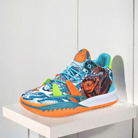 Chaussures de basketball unisexe en toile et maille respirante, basses et mi-montantes, à lacets, style graffiti, pour l'extérieur, mode et sport