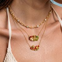 Kalung Liontin Enamel Motif Alam Tanaman Hewan Warna Emas untuk Wanita, Perhiasan Cantik dan Lucu, Hadiah untuk Pecinta Taman dan Hutan
