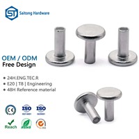 Rivet Aluminium Semi Tubular Kepala Datar ST-0109 Standar ISO Finishing Cerah Tanpa Lapisan Ukuran Kustom untuk Penggunaan Industri