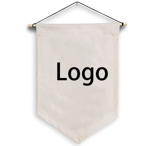 Пользовательский логотип, сублимированный принт, Одноцветный штырьковый дисплей, хлопчатобумажный холст, висящий на стену баннер, флаг Вымпела - Product Image 1