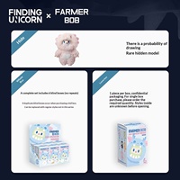 Figurine de collection Looking Unicorn FARMER BOB Troisième Génération Phantom Dragon Secret Realm en vinyle et peluche, série boîte mystère, jouet tendance, cadeau