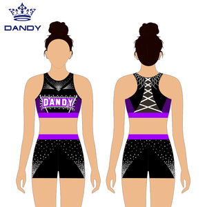 Dandy, nuevo diseño personalizado, sublimación, animadora, niños, pantalones cortos, sujetador, ropa de práctica - Product Image 3