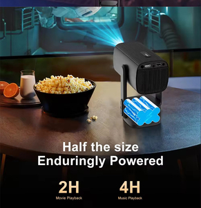 Projecteur J2 Android 11 avec grande batterie, 8K, 180 lumens ANSI, vidéo 4K, Bluetooth intelligent, Wi-Fi, support rotatif à 270 degrés, lampe LED, nouveau modèle - Product Image 4