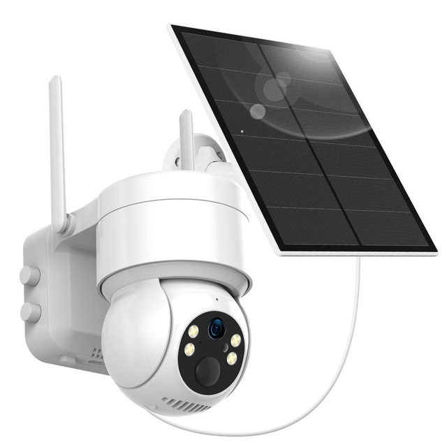 Outdoor Wireless IP PTZ Camera System 3MP Two-way Audio Waterproof Dark Vision Human Motion Tracking Smart Motion Alerts Solar