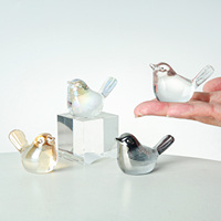Figurine d'oiseau en cristal de verre fait à la main pour la décoration intérieure Figurines à collectionner cadeau pour l'anniversaire de la Saint-Valentin