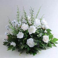 Centres de table de mariage personnalisés A139, fausses boules de fleurs en soie, fleurs de roses artificielles, centres de table pour décoration de table d'événement