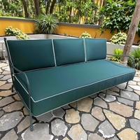 Canapé de jardin extérieur de luxe en acier inoxydable au design moderne pour villas et patios – Canapés de jardin en acier inoxydable pour le loisir