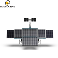 Solution d'éclairage mobile NV3480 Tour d'éclairage LED solaire pour événements en plein air Tours d'éclairage montées sur remorque