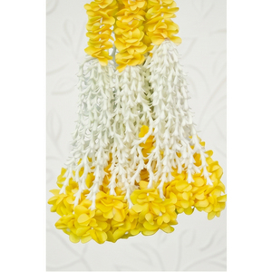 Artificial Yellow Flower Garland with <b>White</b> Tassel Decorative <b>Hanging</b> Mala for Wedding Festival Temple Decoration - Product Image 3