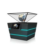 Pantalla Piramidal de Hologramas 3D a Simple Vista 360 °    Proyección Flotante LED con Imagen en Pantalla para Uso Comercial