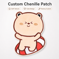 Patch brodé en chenille douce OEM/ODM, patch appliqué personnalisé pour vêtements et accessoires de chapeaux